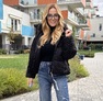 Moon Light kabát fekete – Rövid női steppelt kabát csillogó díszítéssel – Innova Fashion